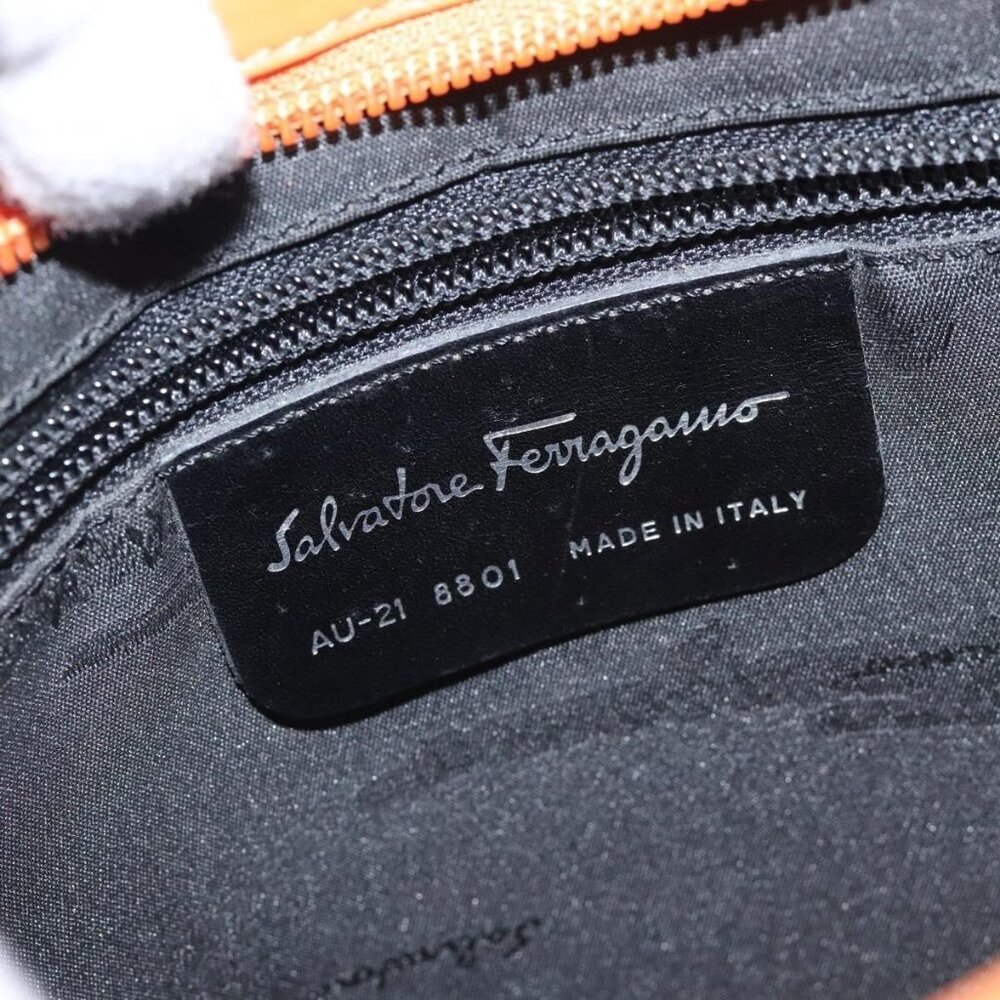 Authentic Salvatore Ferragamo Shoulder Bag Canvas… - image 4